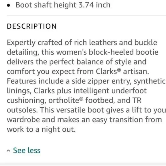 Clarks Artisan Gelata Siena Boots Tan Suede Boot Womens 11 M Ankle Booties - Picture 14 of 14